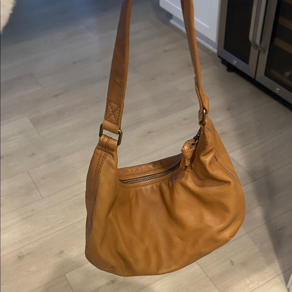 Madewell Caramel Leather Hobo Bag
